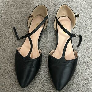 ModCloth pointed toe black flats, 11